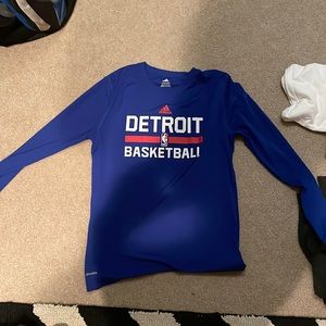 Youth Large Adidas Detroit Pistons long sleeve shirt.